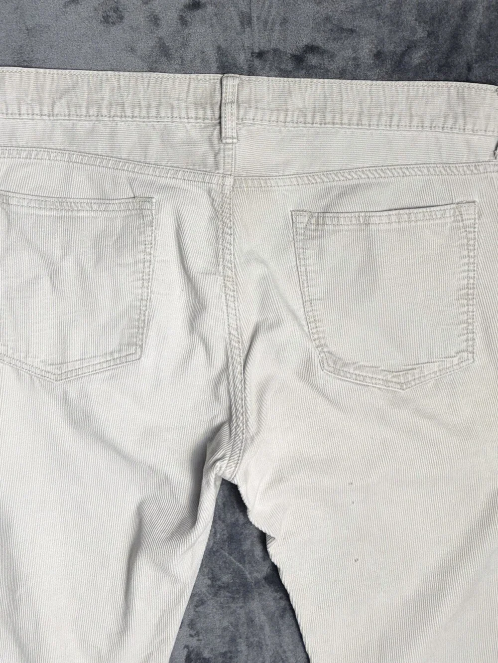 J.Crew 484 Slim Fit Corduroy Pants Mens 34x32 Tan Gray 100% Cotton Cords